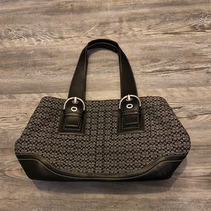 Black and Grey Coach purse